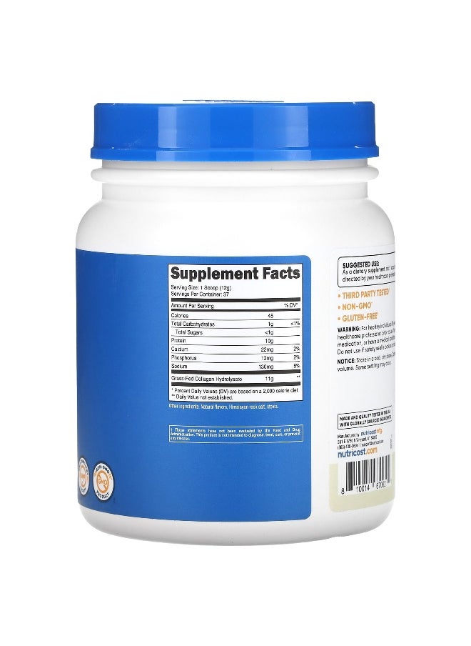 Nutricost, Collagen Hydrolysate, Vanilla, 16 oz (454 g)