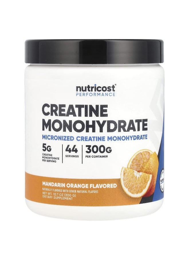 Nutricost, Performance, Creatine Monohydrate, Mandarin Orange, 10.7 oz (300 g)