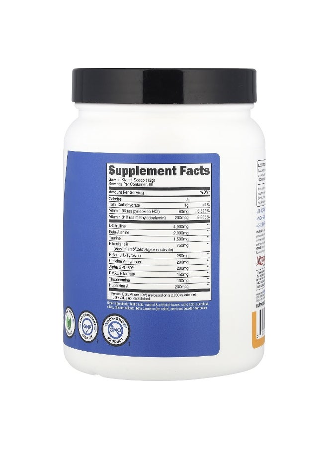 Nutricost, Performance, Pre-Workout Complex, Peach Mango, 1.6 lb (708 g)