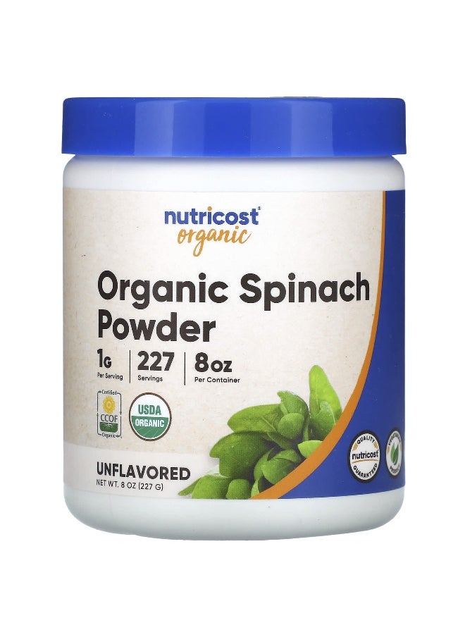 Nutricost, Organic Spinach Powder, Unflavored, 8 oz (227 g)