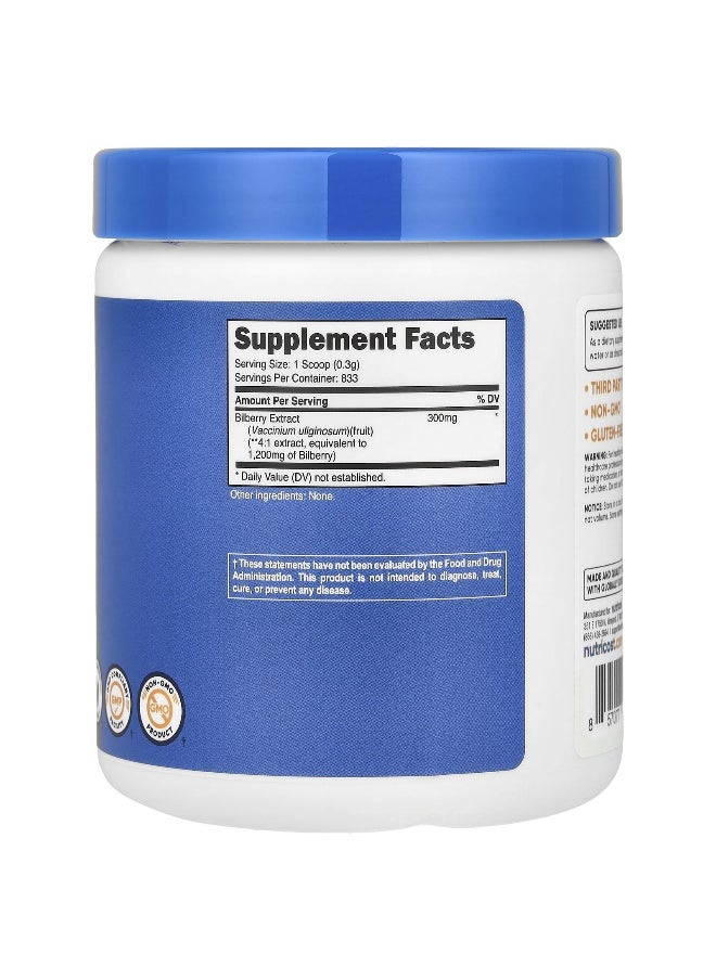 Nutricost, Bilberry Powder, Unflavored, 8.9 oz (250 g)