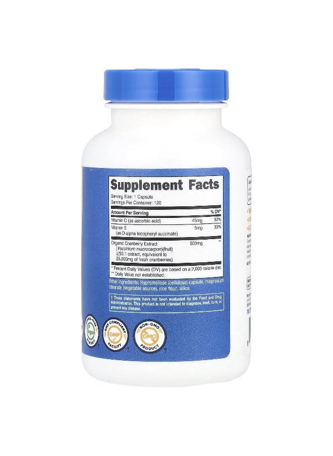 Nutricost, Cranberry with Vitamins C & E, 120 Capsules