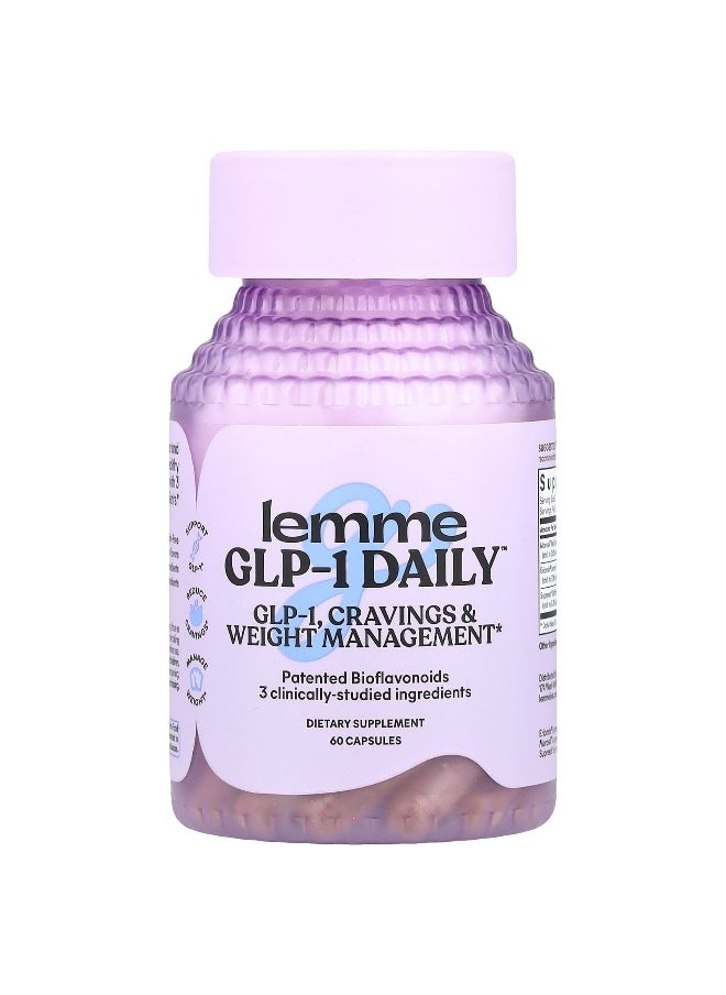 Lemme, GLP-1 Daily™, Weight Management, Cravings & Fat Burner, 60 Capsules
