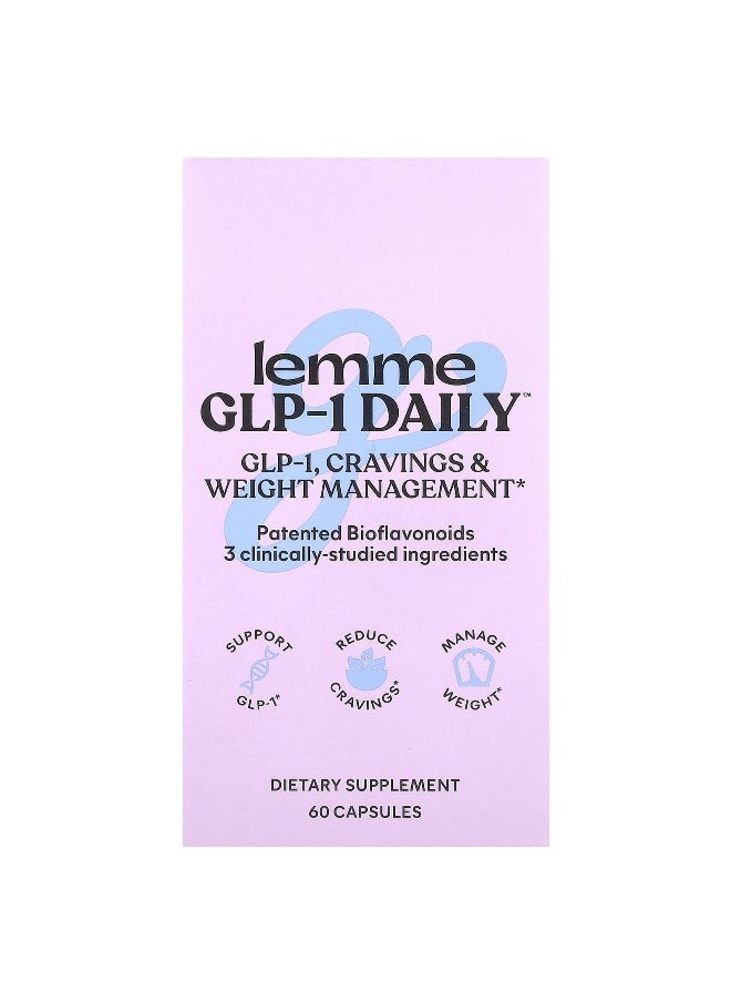 Lemme, GLP-1 Daily™, Weight Management, Cravings & Fat Burner, 60 Capsules