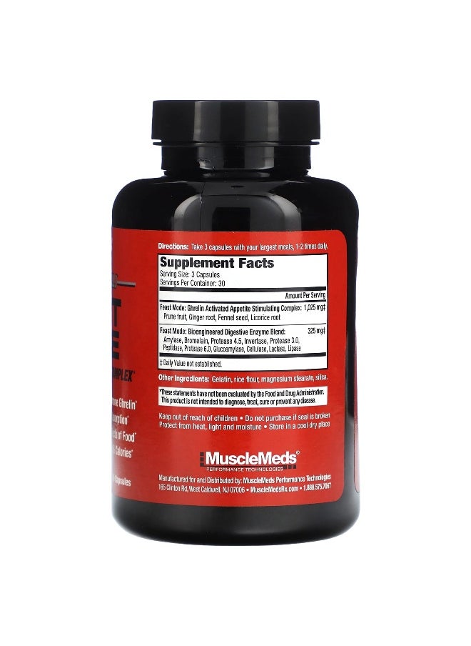 MuscleMeds, Feast Mode, Appetite Stimulating Complex, 90 Capsules
