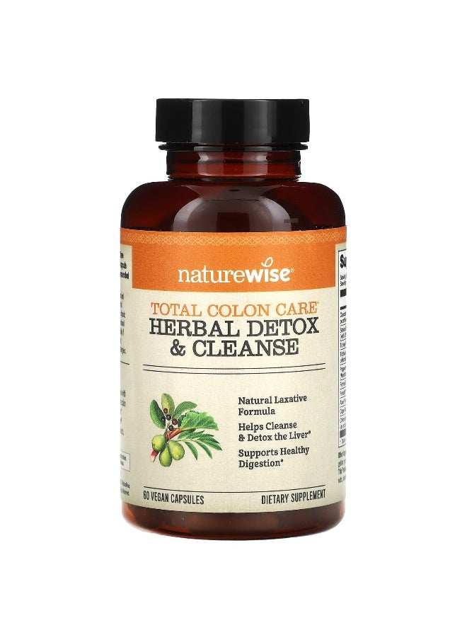 NatureWise, Total Colon Care, Herbal Detox & Cleanse, 60 Vegan Capsules