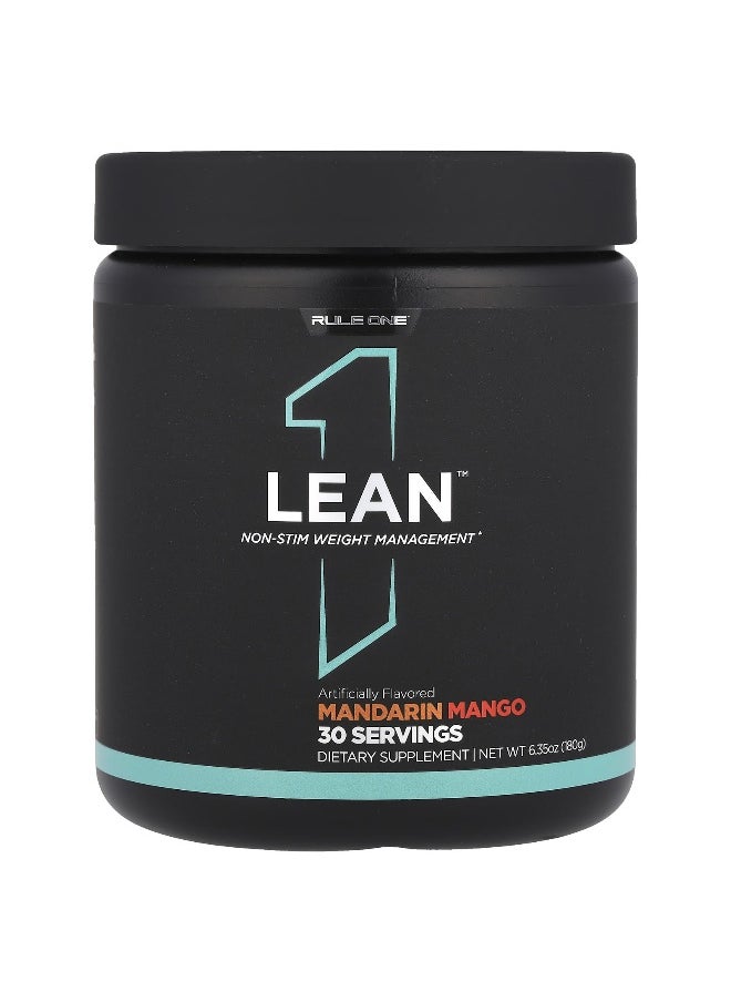 Rule One Proteins, Lean™, Non-Stim Weight Management, Mandarin Mango, 6.35 oz (180 g)