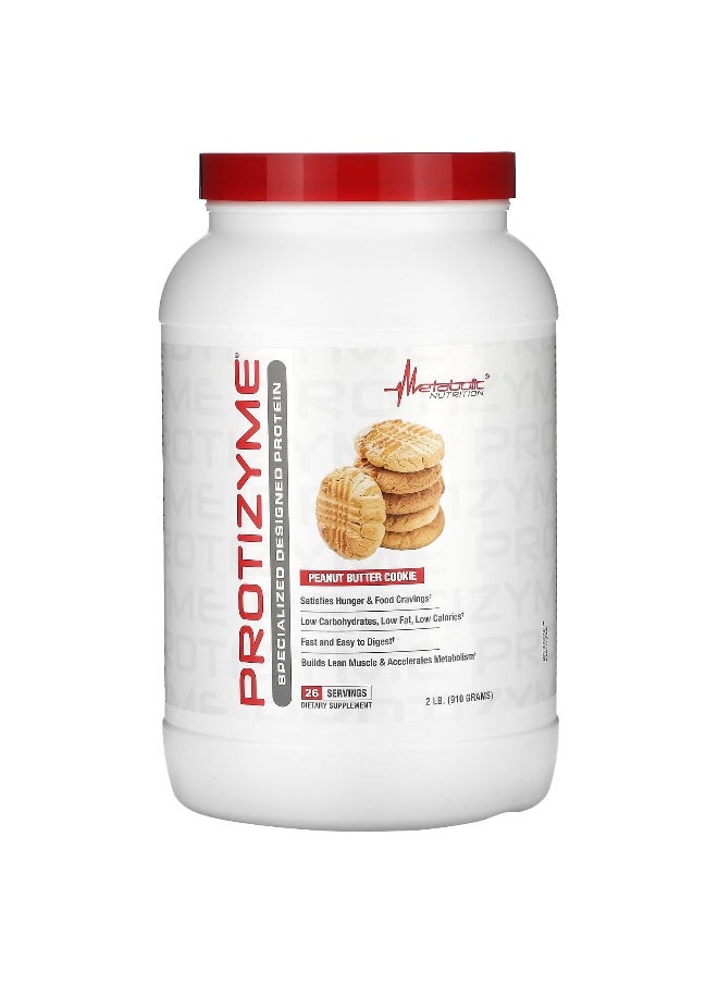 Metabolic Nutrition, Protizyme, Specialized Designed Protein, Peanut Butter Cookie, 2 lb (910 g)