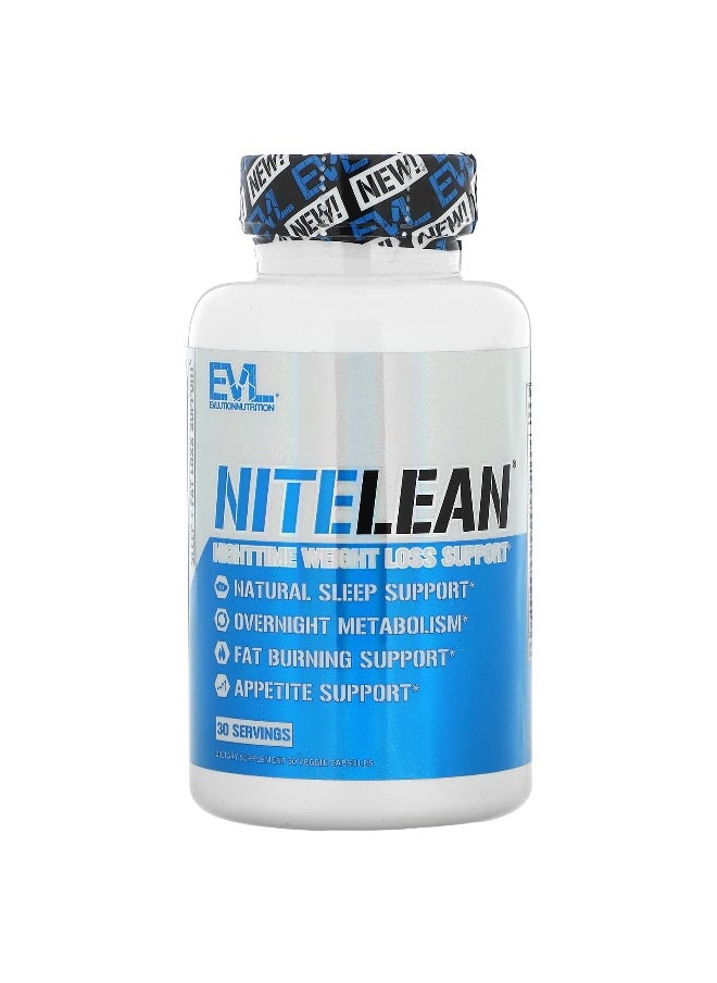 EVLution Nutrition, NiteLean, Nighttime Weight Loss Support, 30 Veggie Capsules