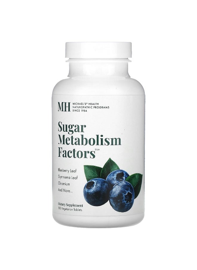Michael's Naturopathic, Sugar Metabolism Factors, 180 Vegetarian Tablets