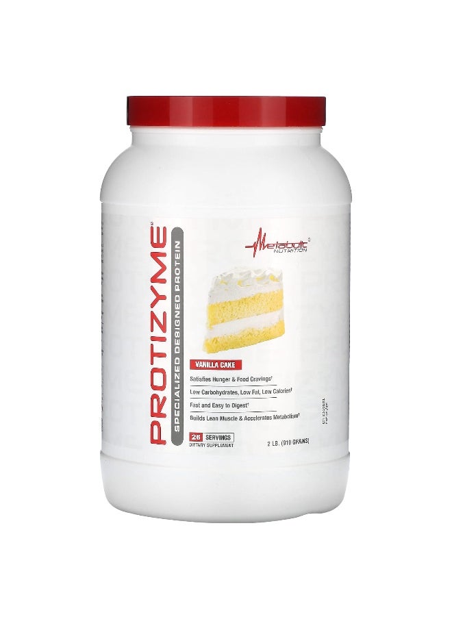 Metabolic Nutrition, Protizyme, Specialized Designed Protein, Vanilla Cake, 2 lb (910 g)
