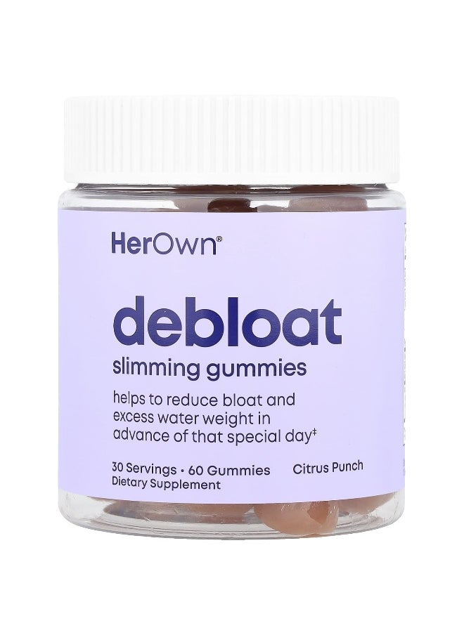 Her Own, Debloat Slimming Gummies, Citrus Punch, 60 Gummies