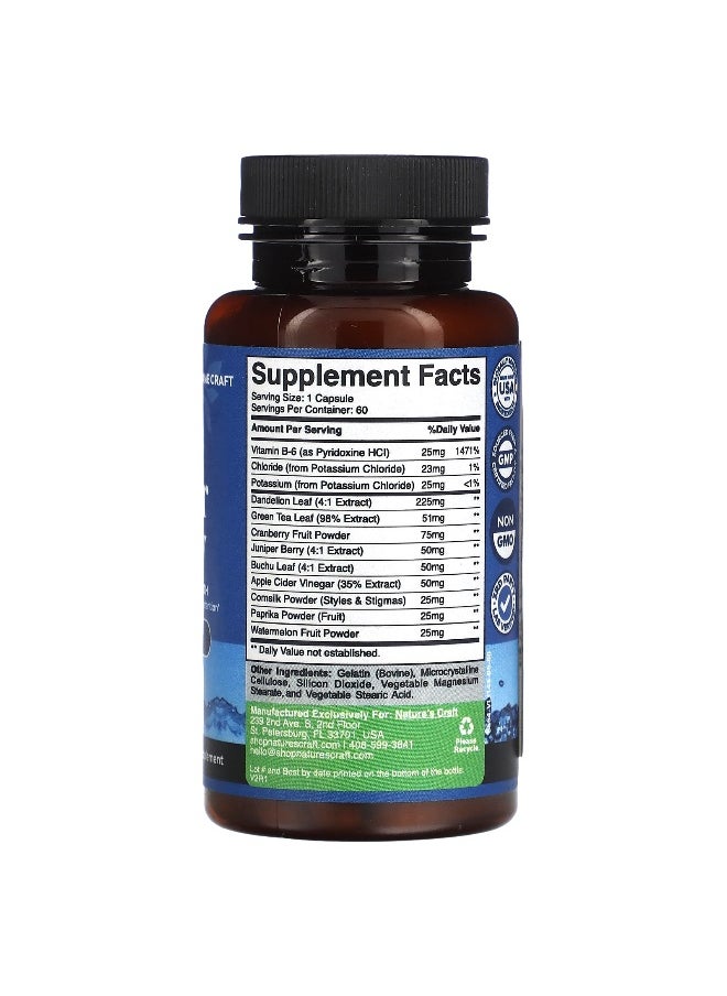 Nature's Craft, Water Away, Maximum Strength, 60 Capsules