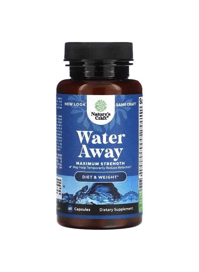 Nature's Craft, Water Away, Maximum Strength, 60 Capsules