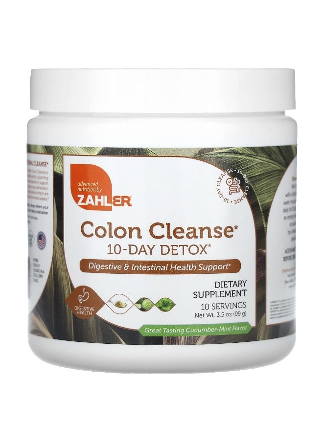 Zahler, Colon Cleanse, 10-Day Detox, Cucumber Mint, 3.5 oz (99 g)