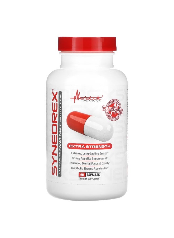 Metabolic Nutrition, Synedrex, Extreme Stimulant Weight Loss Solution, Extra Strength, 60 Capsules