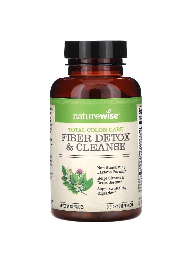 NatureWise, Total Colon Care, Fiber Detox & Cleanse, 60 Vegan Capsules