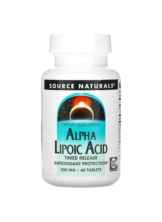 Source Naturals, Alpha Lipoic Acid, Timed Release, 300 mg, 60 Tablets