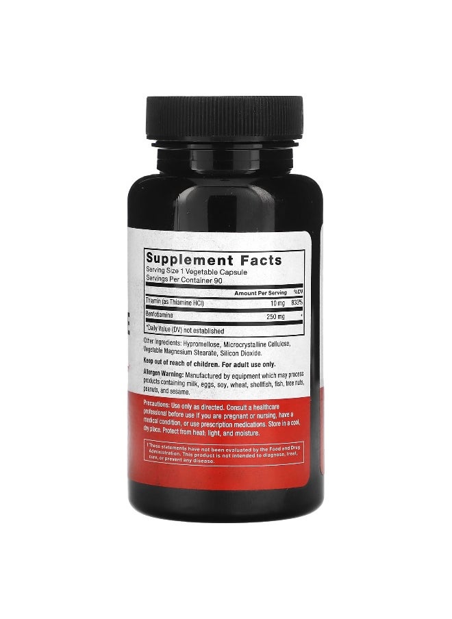 Force Factor, Benfotiamine, 250 mg, 90 Vegetable Capsules