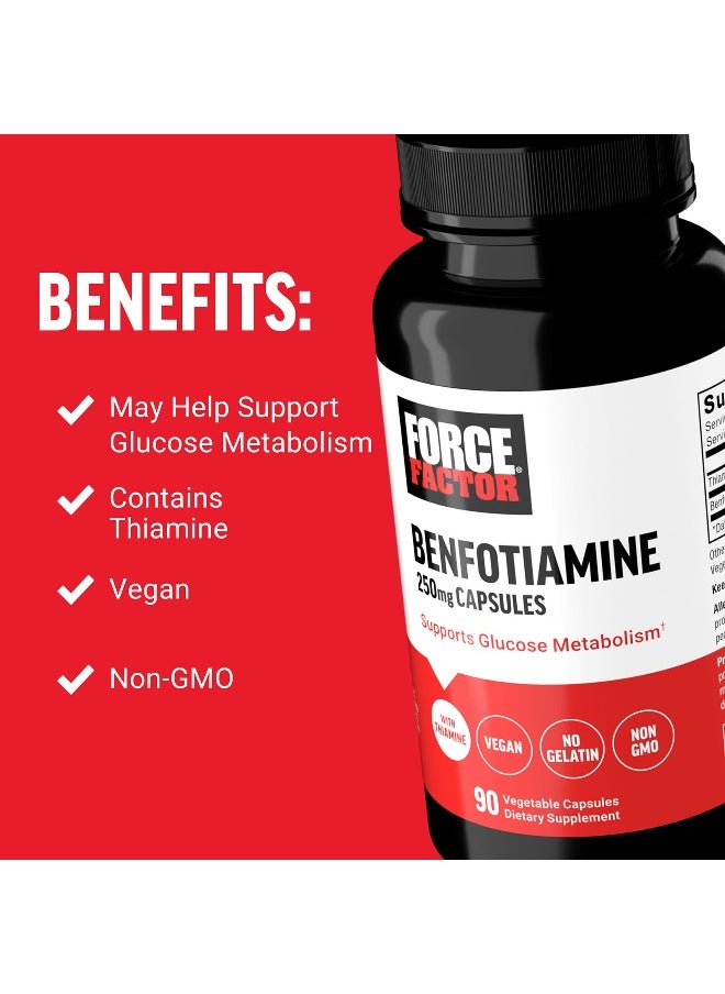 Force Factor, Benfotiamine, 250 mg, 90 Vegetable Capsules