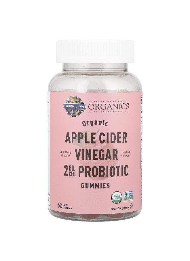Garden of Life, Organics, Organic Apple Cider Vinegar Probiotic Gummies, 60 Vegan Gummies