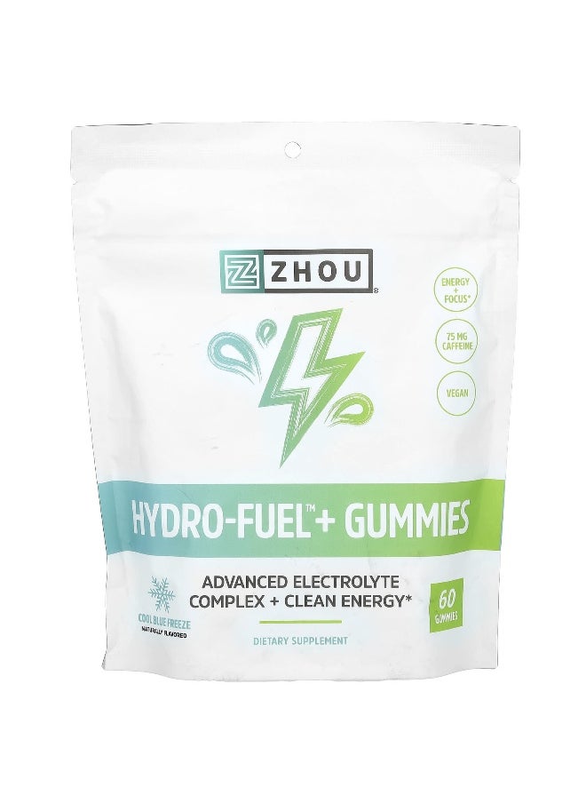 Zhou Nutrition, Hydro-Fuel Gummies, Cool Blue Freeze, 60 Gummies