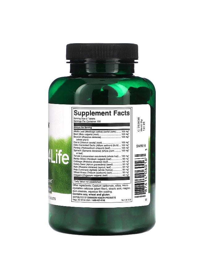 Swanson, Veggies4Life, 300 Tablets