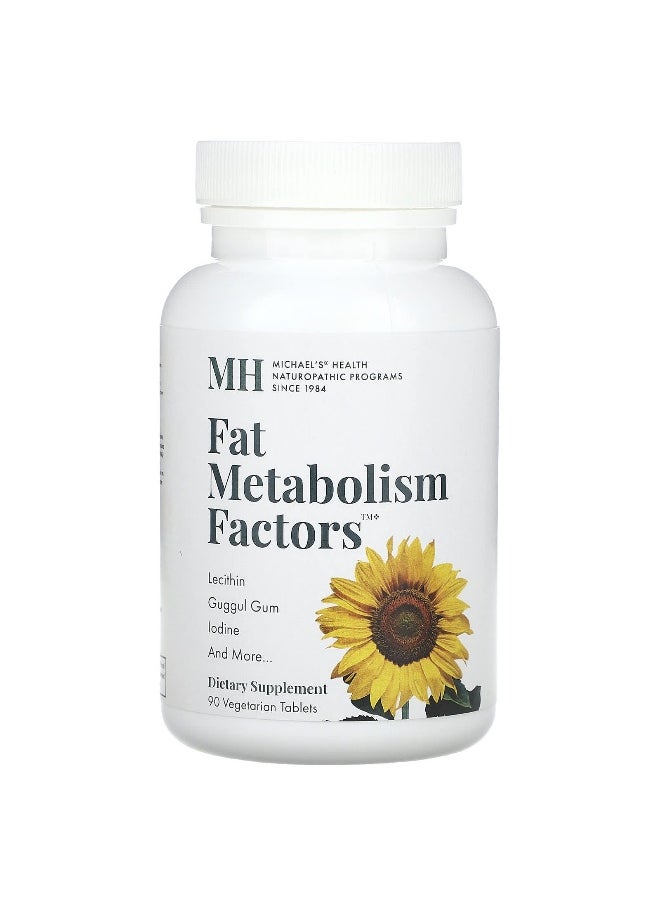 Michael's Naturopathic, Fat Metabolism Factors, 90 Vegetarian Tablets