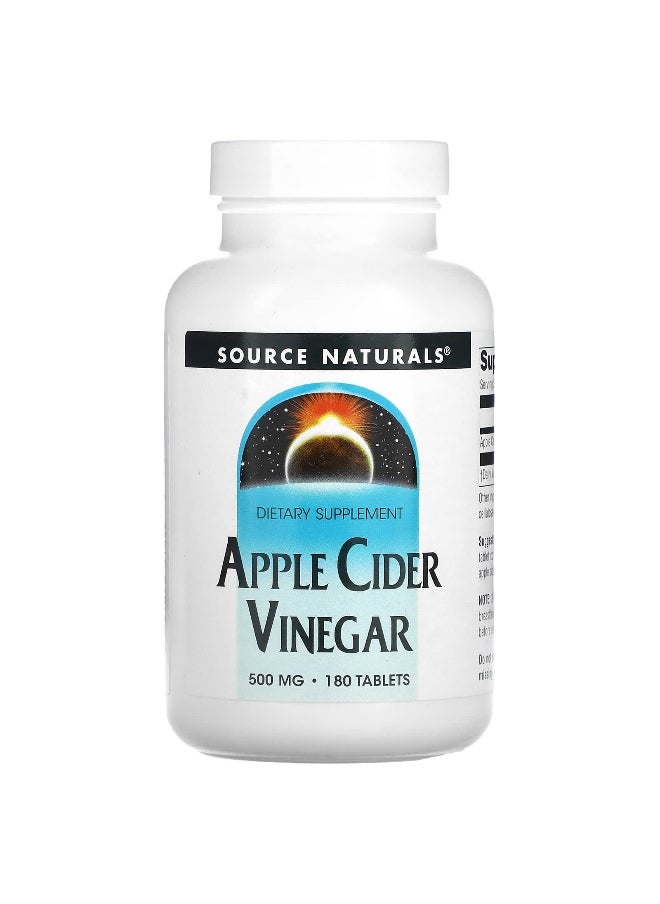 Source Naturals, Apple Cider Vinegar, 500 mg, 180 Tablets