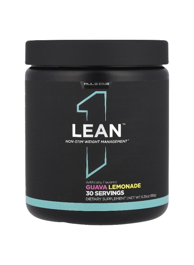 Rule One Proteins, Lean™, Non-Stim Weight Management, Guava Lemonade, 6.35 oz (180 g)