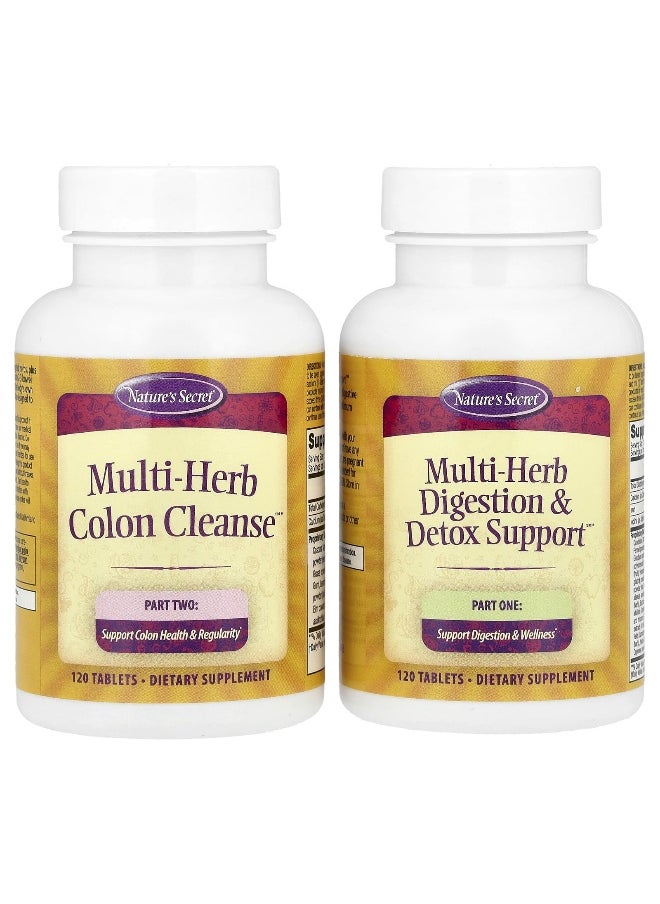 Nature's Secret, Ultimate Cleanse®, 2 Part Total-Body Program, 2 Bottles, 120 Tablets Each