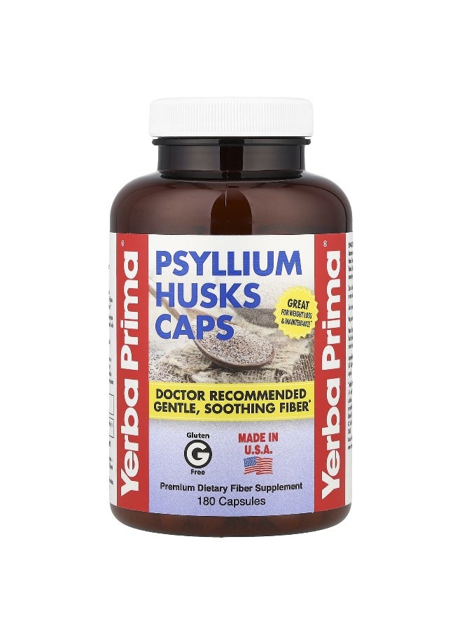 Yerba Prima, Psyllium Husks Caps, 180 Capsules