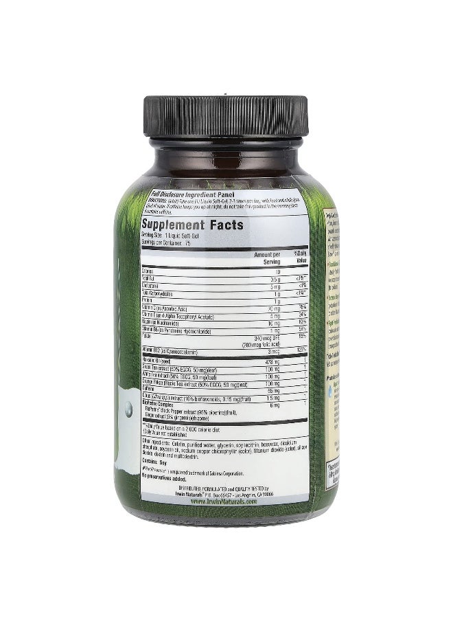 Irwin Naturals, Triple-Tea Fat Burner®, 75 Liquid Softgels