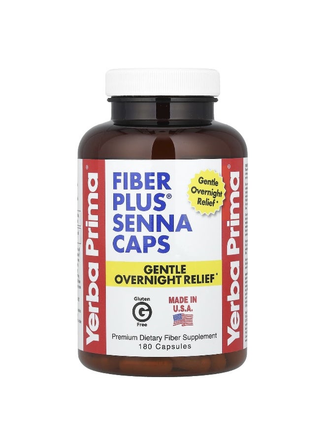 Yerba Prima, Fiber Plus® Senna Caps, 180 Capsules