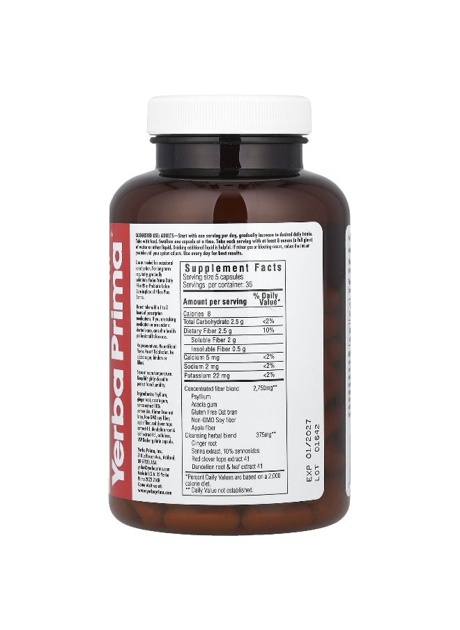Yerba Prima, Fiber Plus® Senna Caps, 180 Capsules