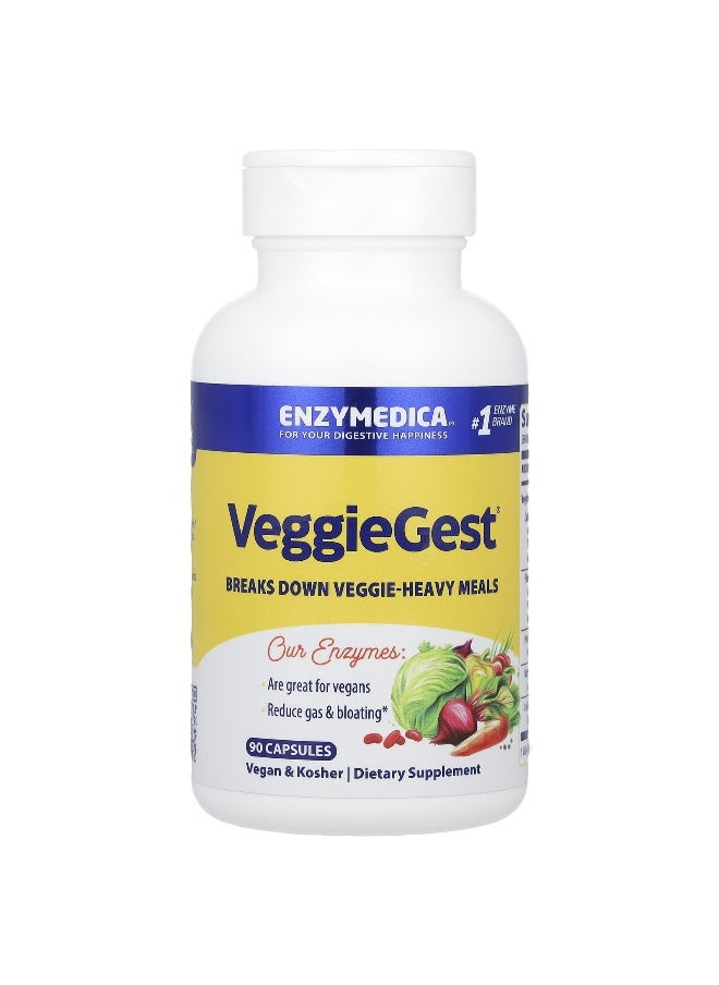 Enzymedica, VeggieGest®, 90 Capsules