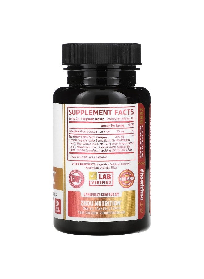 Zhou Nutrition, Pro-Clenz, Complete 7 Day Cleanse, 30 Veggie Capsules