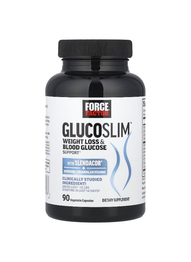 Force Factor, Glucoslim™, Weight Loss & Blood Glucose Support, 90 Vegetable Capsules