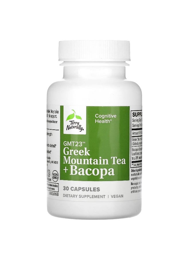 Terry Naturally, Greek Mountain Tea + Bacopa, 30 Capsules