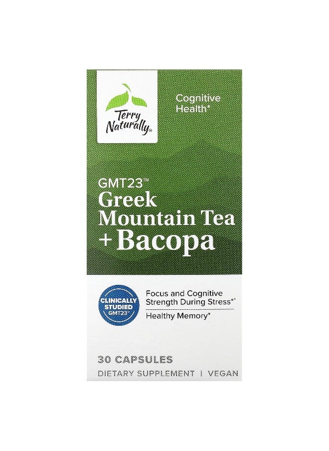 Terry Naturally, Greek Mountain Tea + Bacopa, 30 Capsules