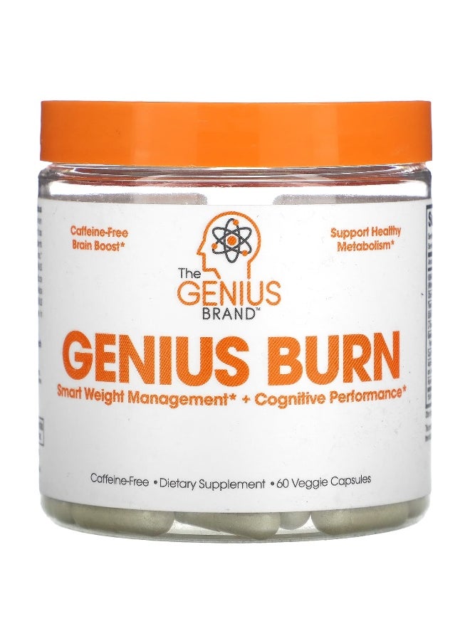 The Genius Brand, Genius Burn, Caffeine-Free, 60 Veggie Capsules