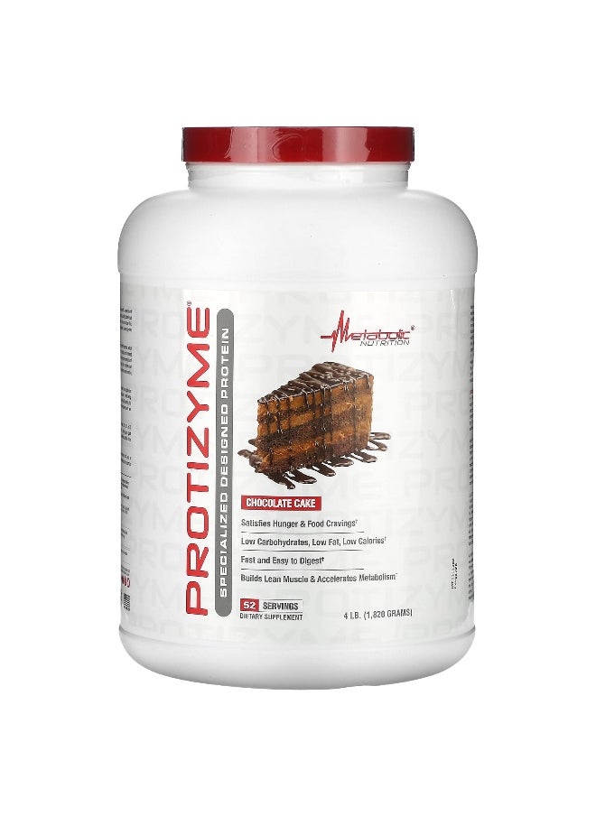Metabolic Nutrition, Protizyme, Specialized Designed Protein, Chocolate Cake, 4 lb (1,820 g)
