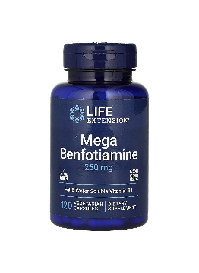 Life Extension, Mega Benfotiamine, 250 mg, 120 Vegetarian Capsules