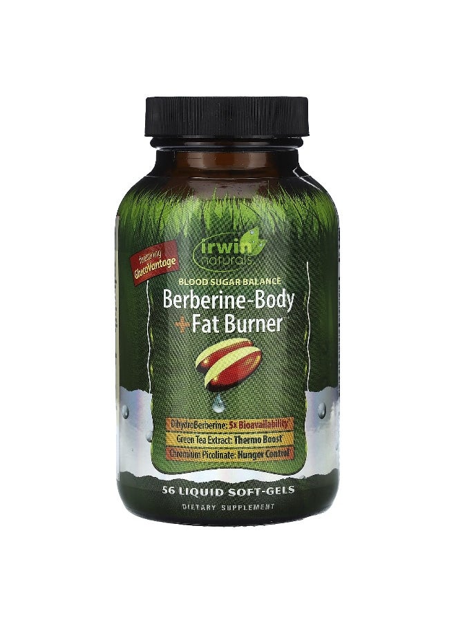 Irwin Naturals, Berberine-Body + Fat Burner , 56 Liquid Soft-Gels