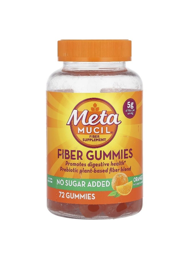Metamucil, Fiber Gummies, Orange, 72 Gummies