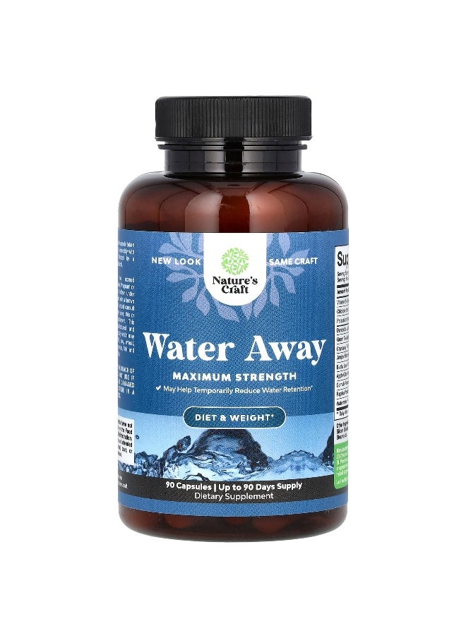 Nature's Craft, Water Away, Maximum Strength , 90 Capsules
