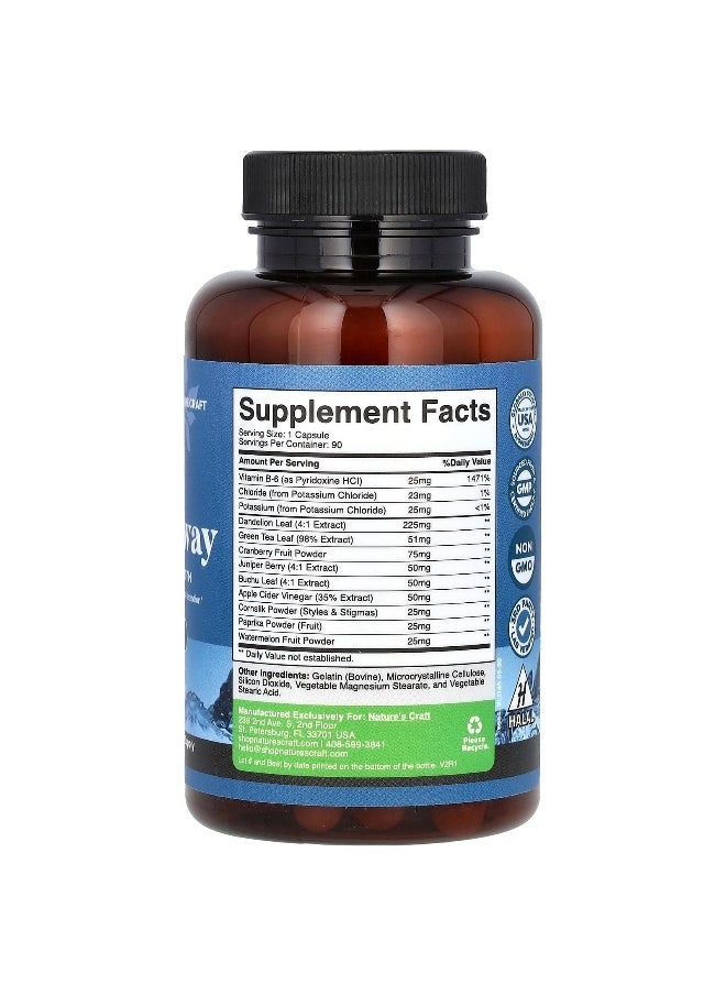 Nature's Craft, Water Away, Maximum Strength , 90 Capsules
