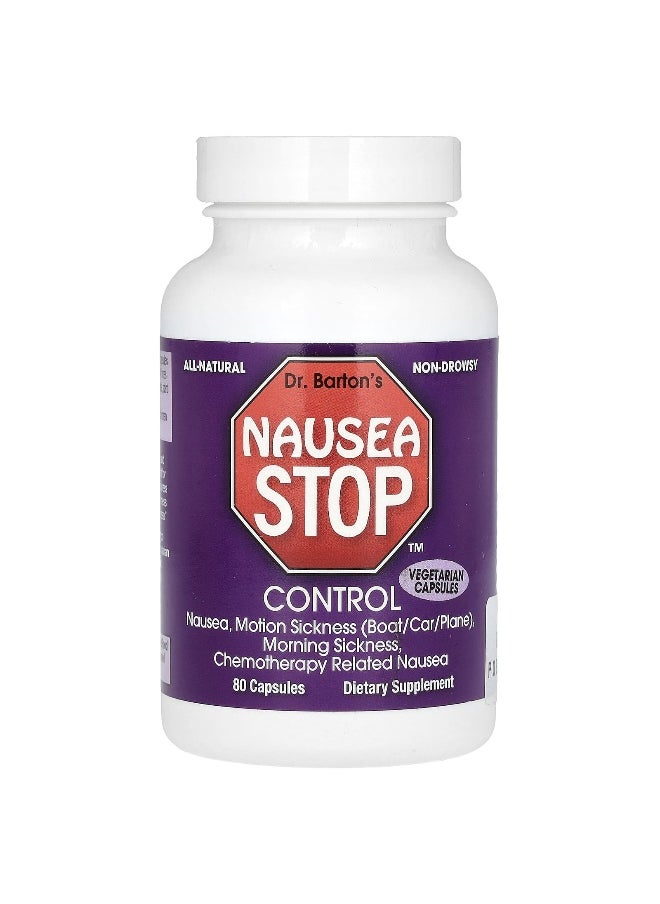 Dr. Barton's, Nausea Stop Control, 80 Capsules