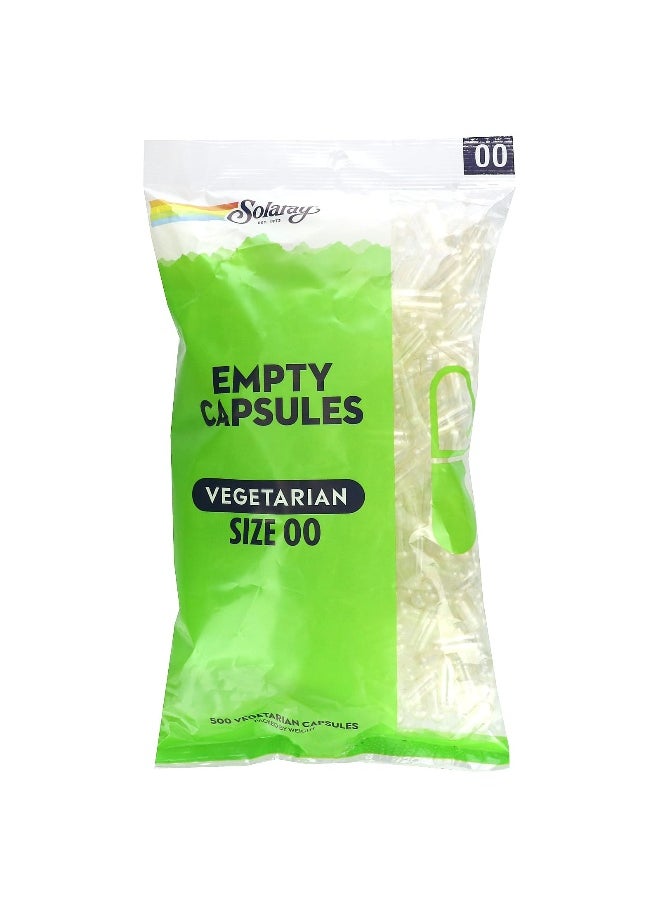 Solaray, Empty Capsules, Size 00, 500 Vegetarian Capsules