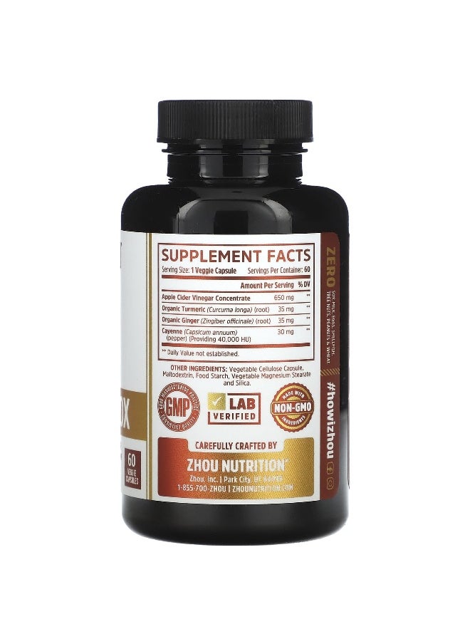 Zhou Nutrition, Cider Detox, 60 Veggie Capsules